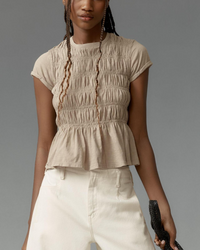 Ruffle Sleeve Top in Lightweight Fabric for Casual Wear