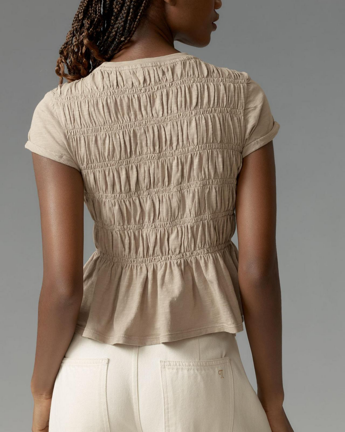 Ruffle Sleeve Top in Lightweight Fabric for Casual Wear