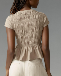 Ruffle Sleeve Top in Lightweight Fabric for Casual Wear