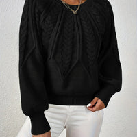 Women's Cropped Jumper with Cable-Knit Design and Ribbed Crew Neck – Casual, Everyday Wear