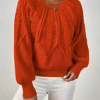 Women's Cropped Jumper with Cable-Knit Design and Ribbed Crew Neck – Casual, Everyday Wear