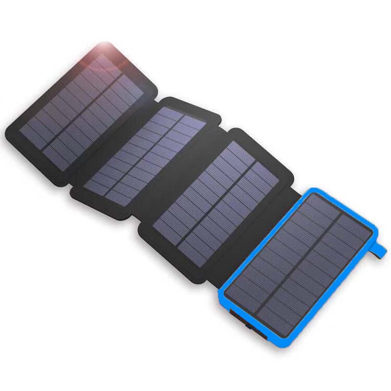 Solar Power Bank 4 Panels 3 USB Outputs – Camping, Travel