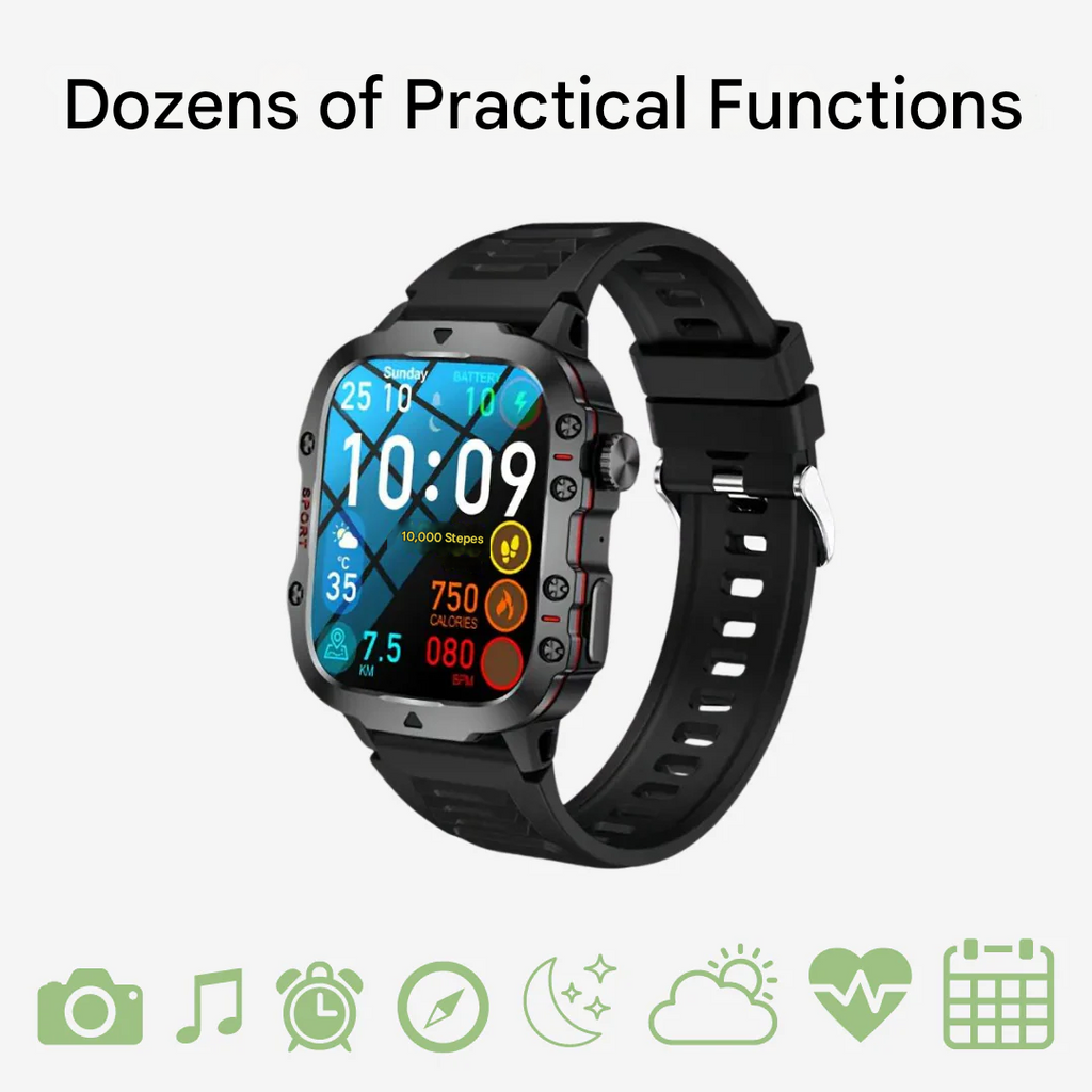 Waterproof Outdoor Smartwatch – Fitness, Adventure